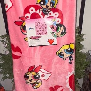 Cartoon Network Pink Powerpuff Girls Valentine Throw Blanket